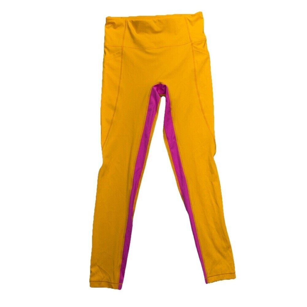 Bandier All Access High Rise Utility Pocket Leggings M Orange Pink NWT Workout